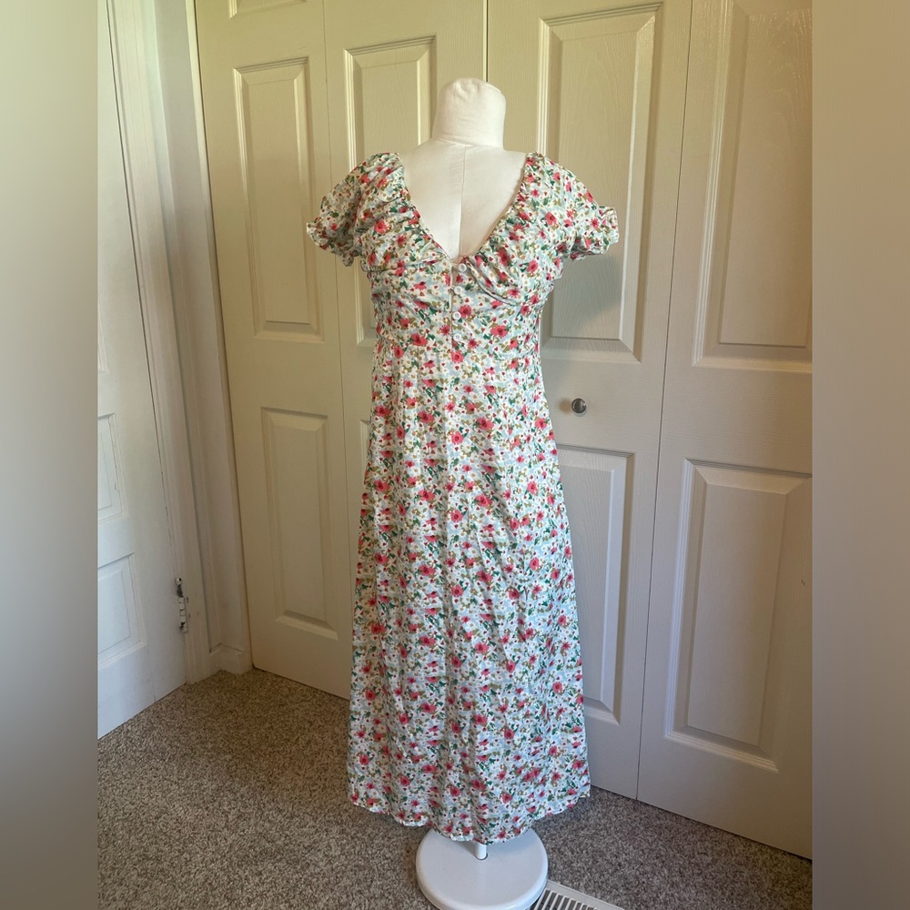 RoseDress Ditsy Floral Milkmaid Midi Dress